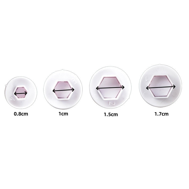 Set decupatoare hexagon 4 marimi