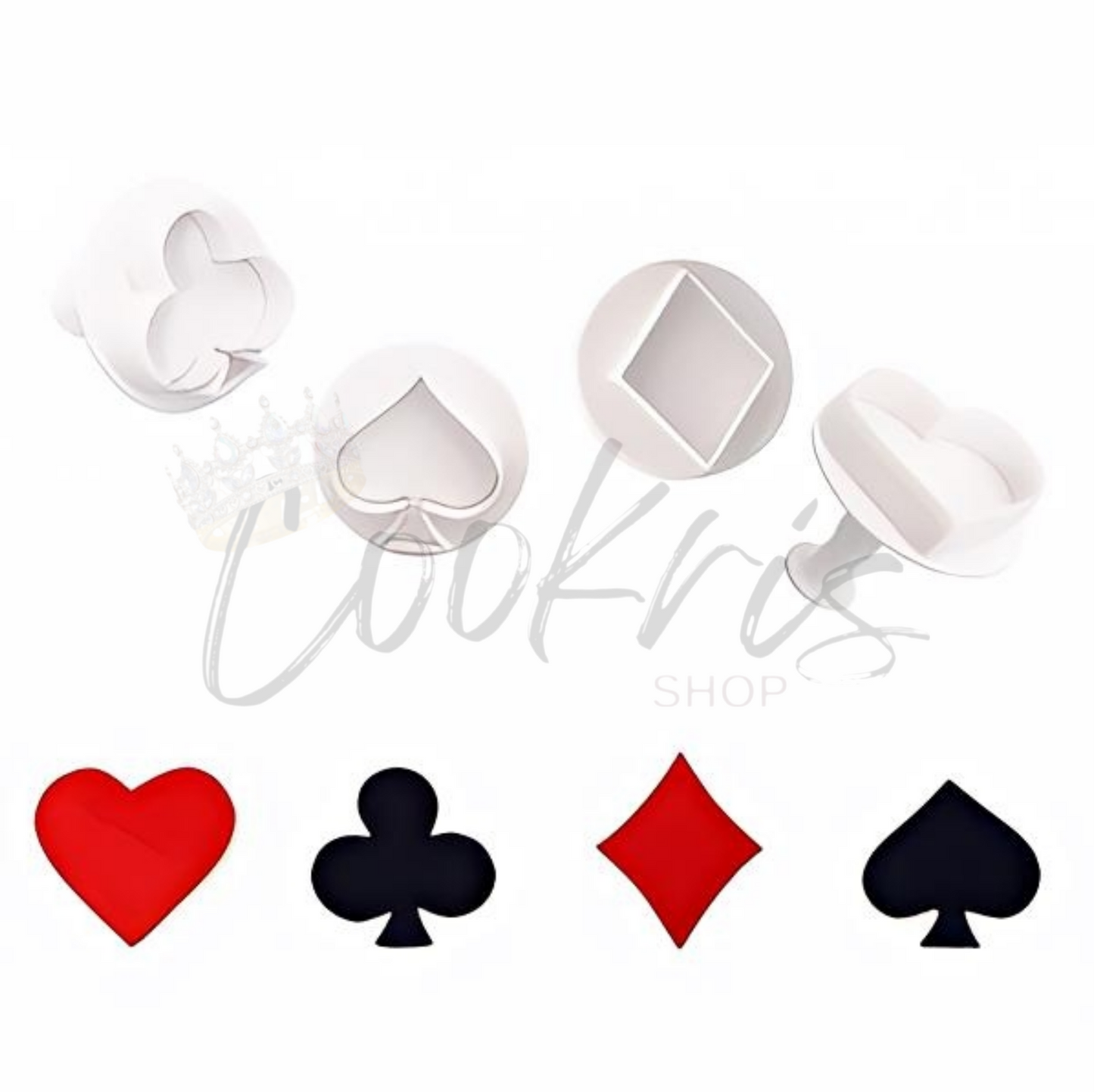 Set Decupatoare Biscuiti Pasta zahar Fondant Model Poker