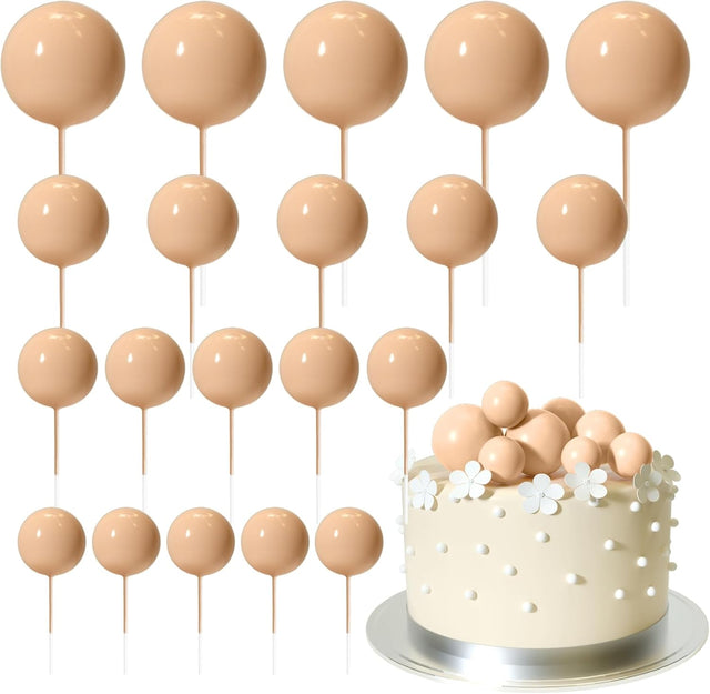 Set 20 Sfere Topper Tort Crem