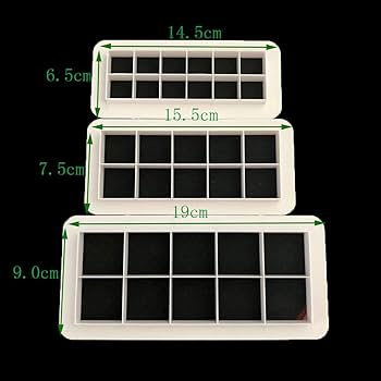 Set 3 decupatoare patrat