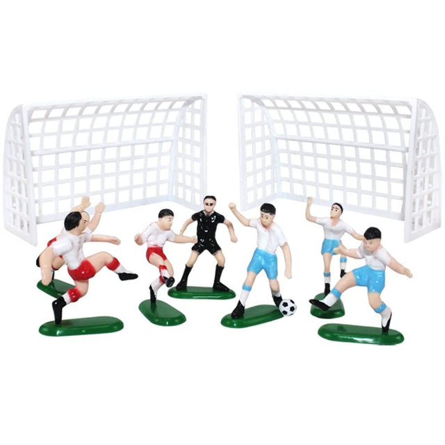 Set 9 Piese Topper Tort Fotbal Jucatori Poarta