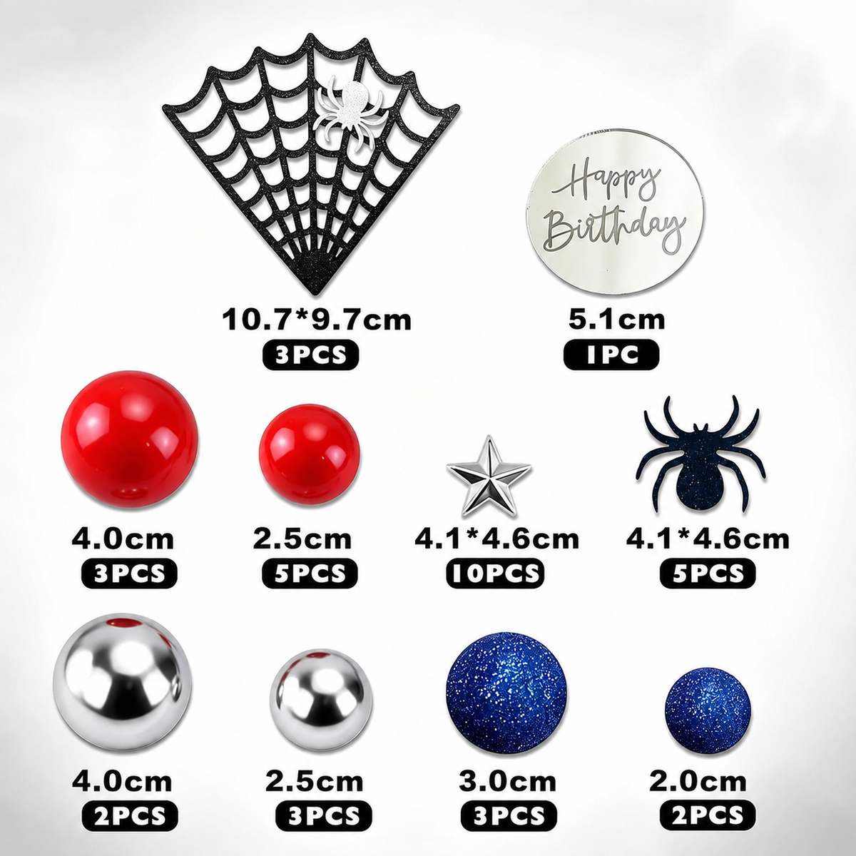 Set Complet Topper Tort Spiderman Zi De Nastere