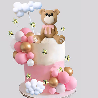 Set Complet Decor Tort Ursulet Botez Model 1