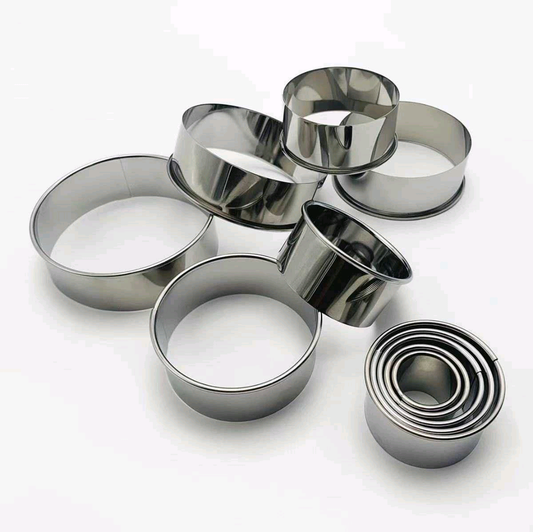 Set 10 Forme Inele Inox Pentru Prajituri Mousse