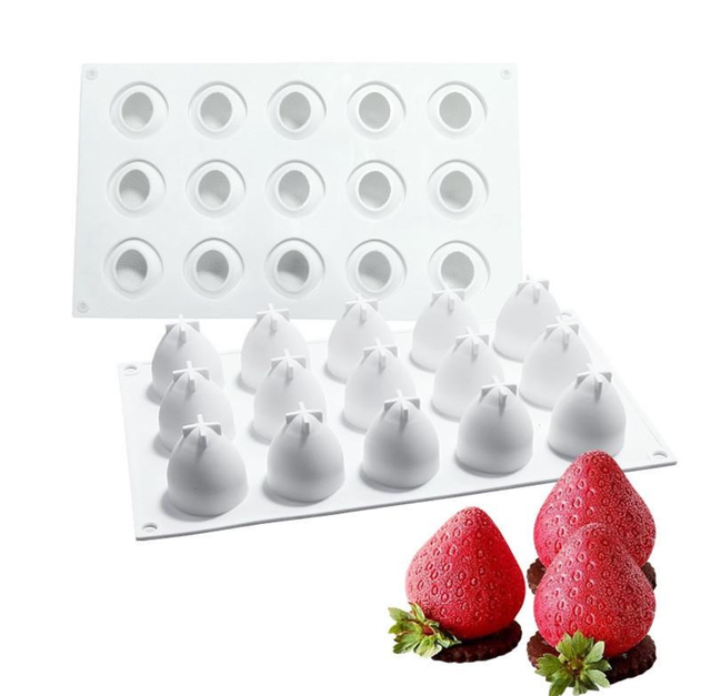 Forma Silicon Mini Capsuni Candy bar 15 Cavitati