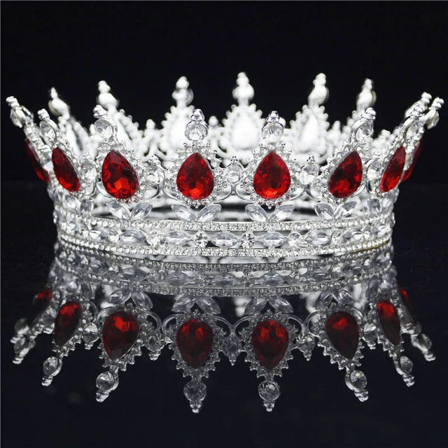 Coronita Topper Tort Argintiu Rosu 15 CM