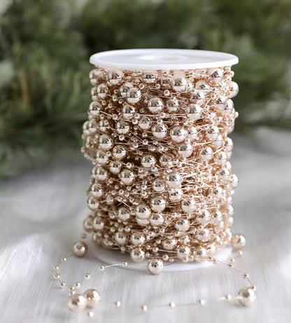Ghirlanda Perle Topper Decor Tort 60m