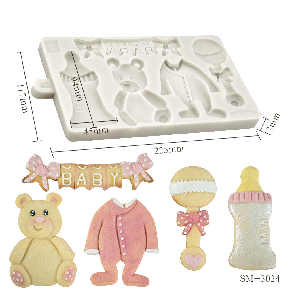 Forma Silicon Bebe Botez Baby Shower Model 2