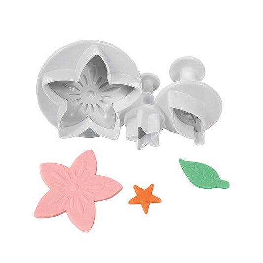 Set 3 decupatoare stea floare frunza