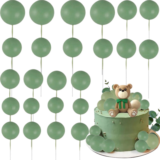 Set 20 Sfere Topper Tort Matcha Green