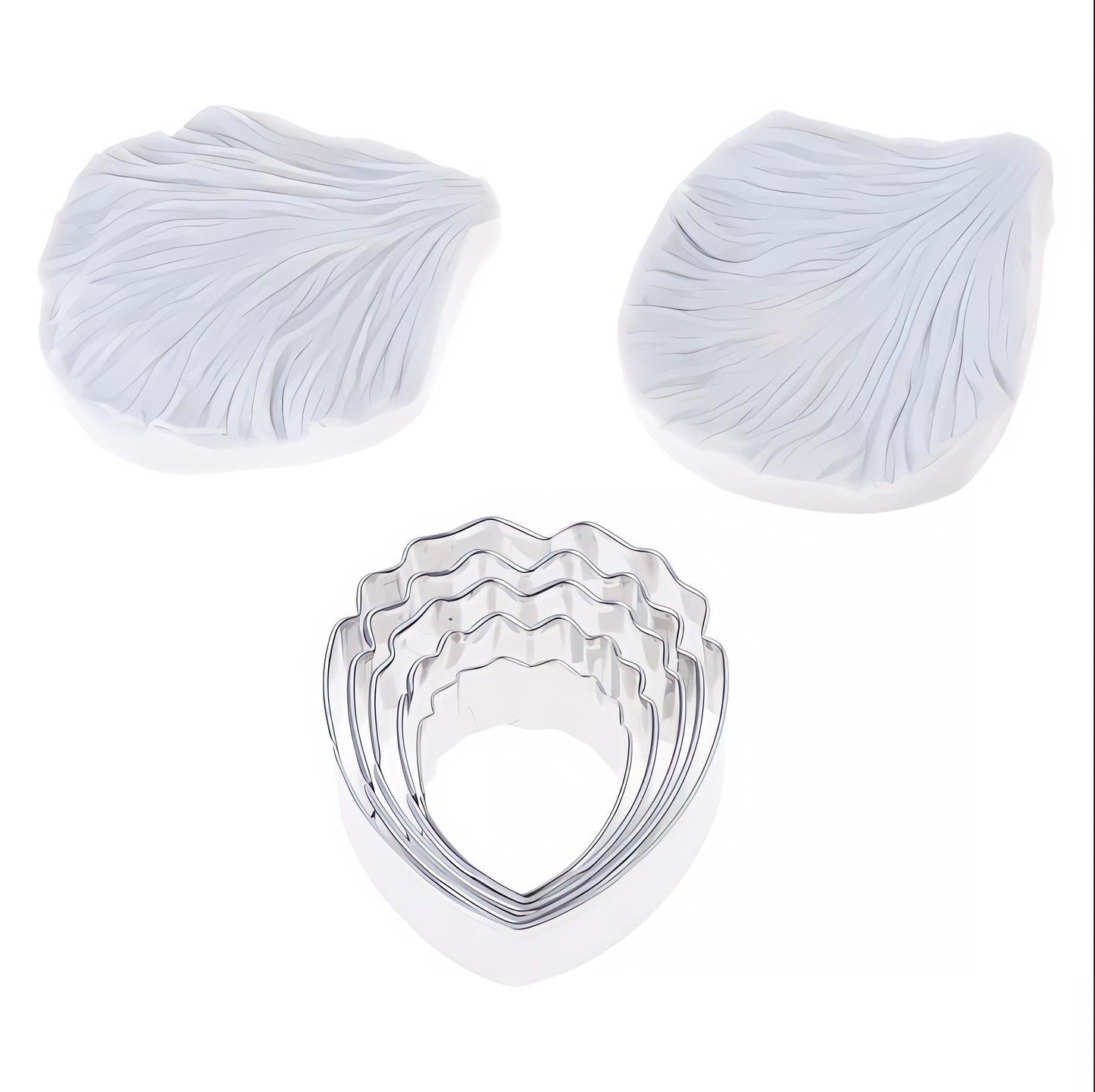 Set Decupatoare Veinere Silicon Bujor