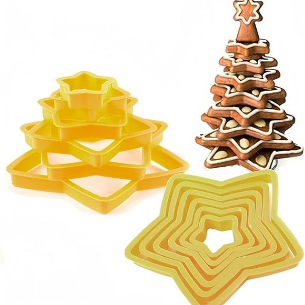 Set decupatoare biscuiti turta dulce Model Stea Stele diferite marimi