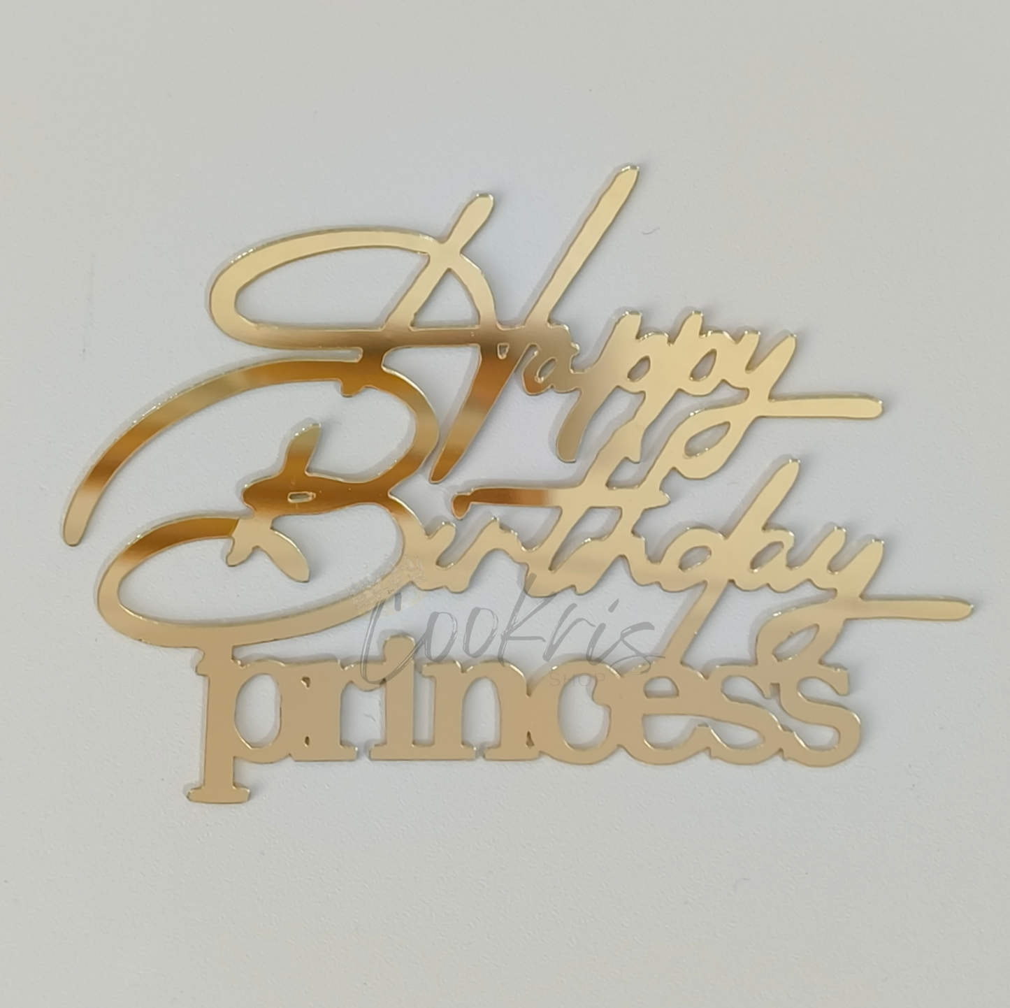 Topper Acrilic Happy Birthday Princess