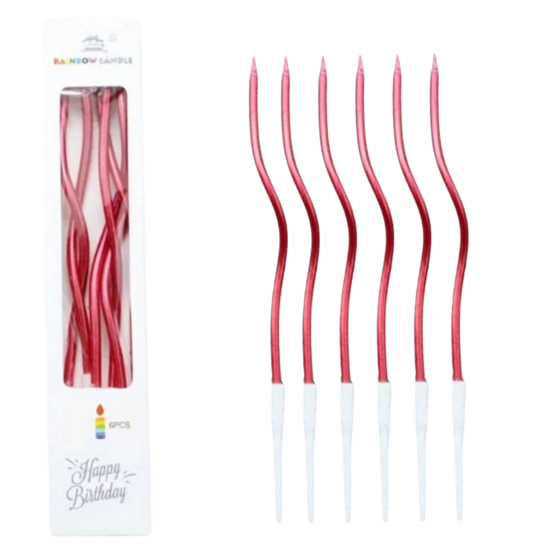 Set lumanari pentru tort rosu