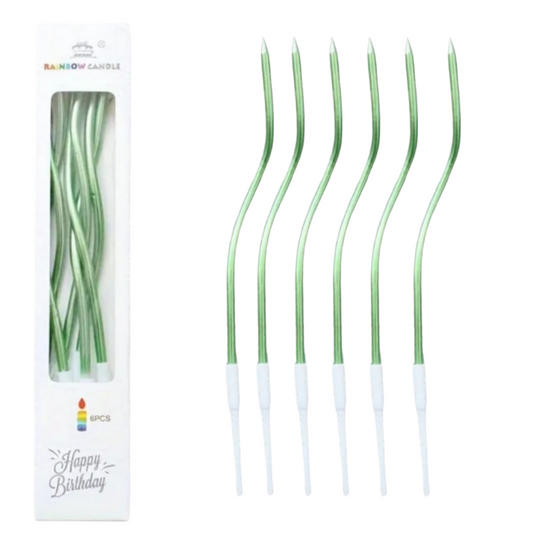 Set 6 lumanari culoare verde