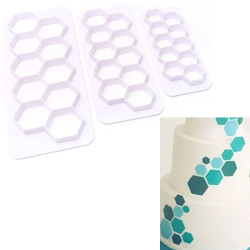 Set Decupatoare Hexagon 3 Marimi