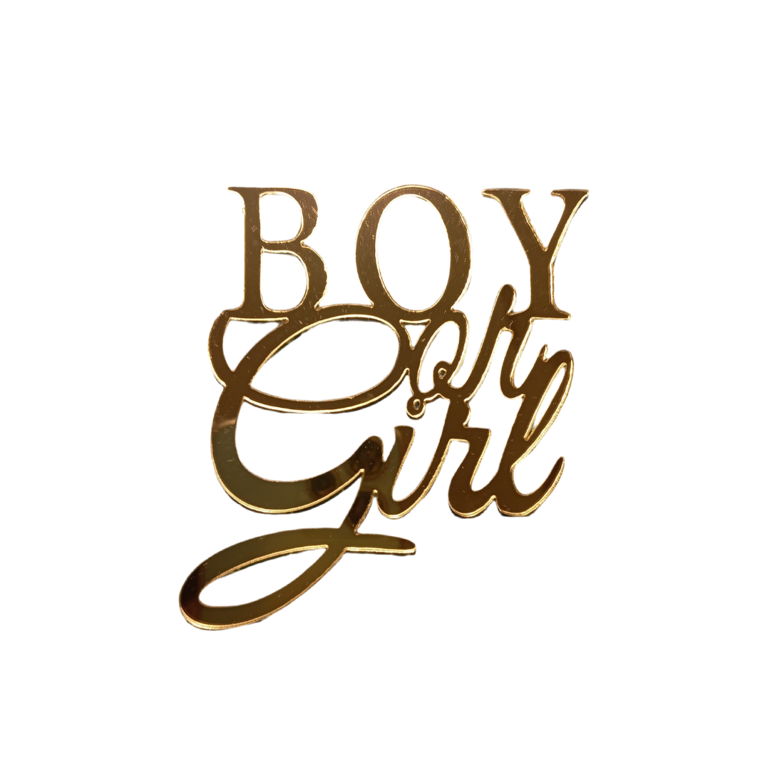 Topper Tort Acrilic Boy or Girl Auriu
