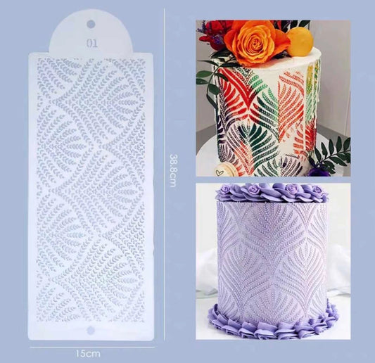 Stencil Silicon Tort Model Frunze Floral